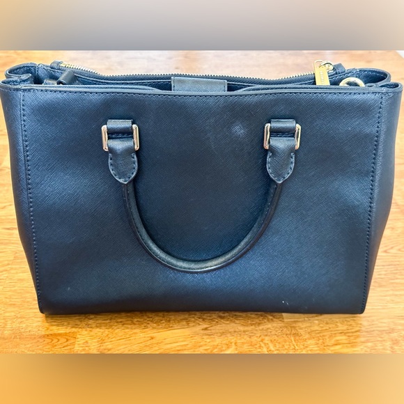 Michael Kors Black Saffiano Leather Satchel Handbag - Picture 3 of 11